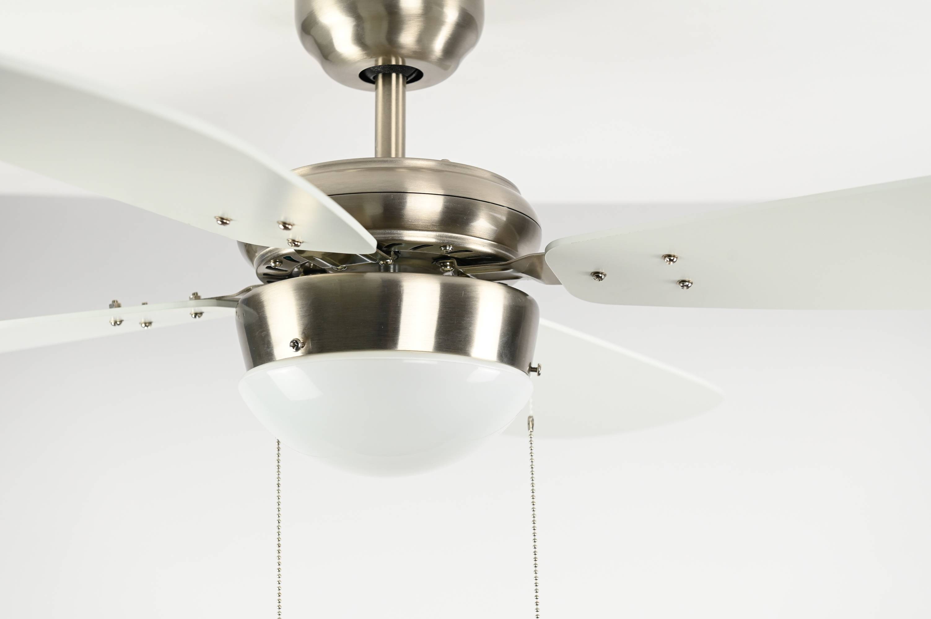 Deckenventilator Classic 105 cm Nickel / Weiß