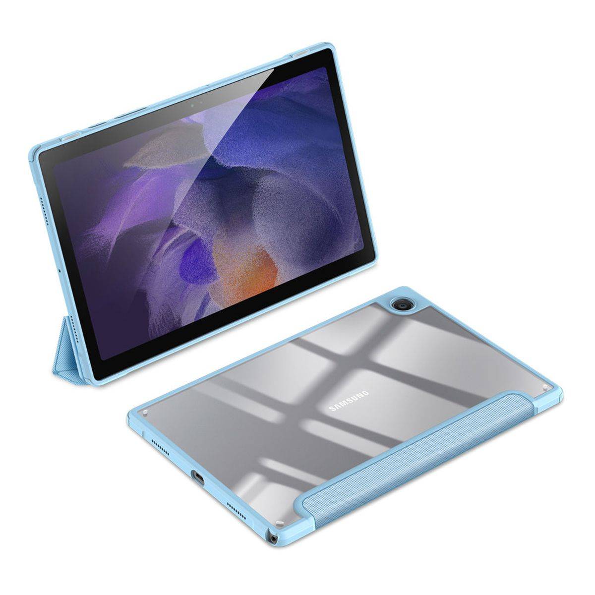 Dux Ducis Toby Eco-Leather Tablet-Ledertasche für Samsung Galaxy Tab A8 2021 10.5" mit Smart-Sleep Funktion Wake-Up Blau