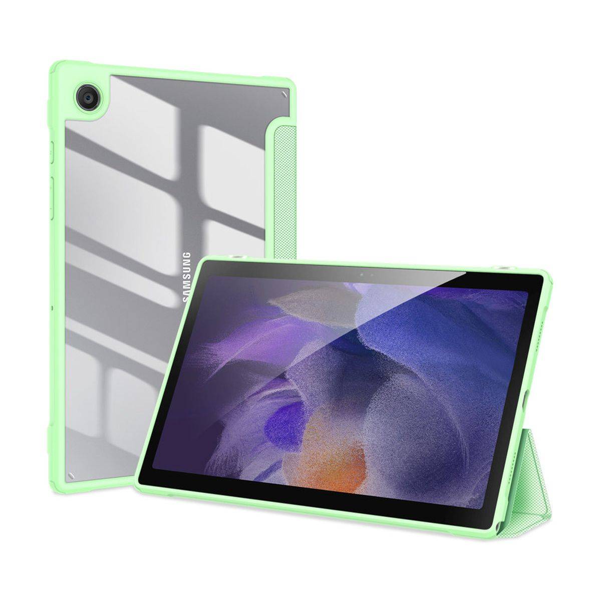 Dux Ducis Toby Eco-Leather Tablet-Ledertasche für Samsung Galaxy Tab A8 2021 10.5" mit Smart-Sleep Funktion Wake-Up Grün