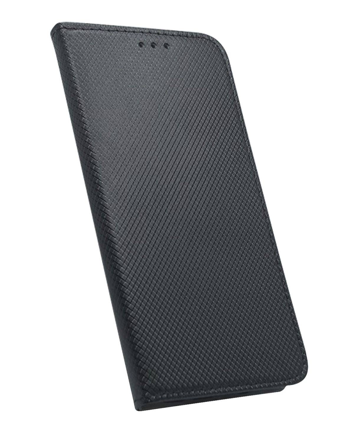 Smart Magnet kompatibel mit MOTOROLA MOTO G41 4G Leder Optik Wallet Book-Style Cover Schale Schwarz
