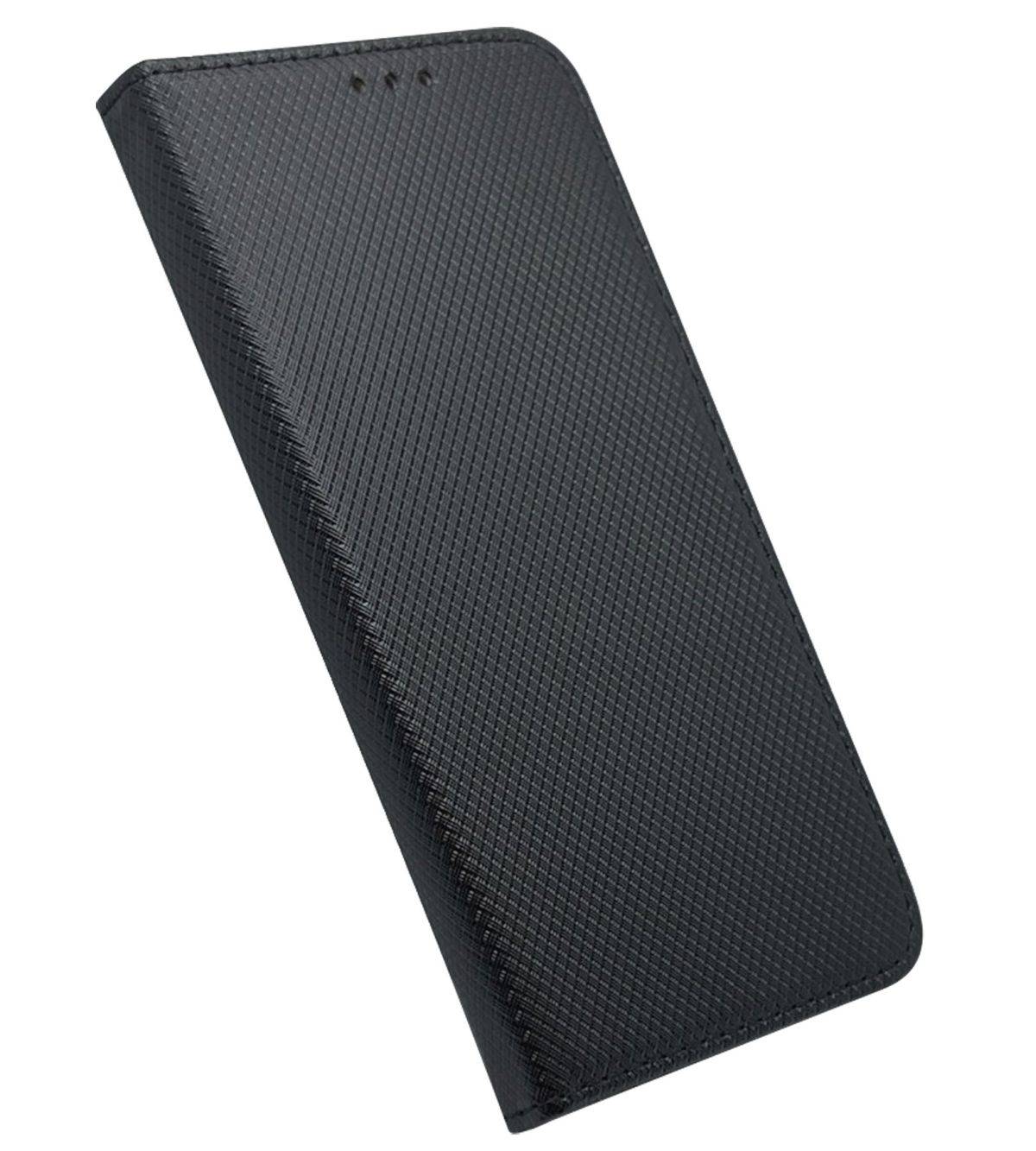 Buch Tasche "Smart" kompatibel mit REALME GT2 5G Handy Hülle Etui Schutzhülle mit Standfunktion, Kartenfach Schwarz