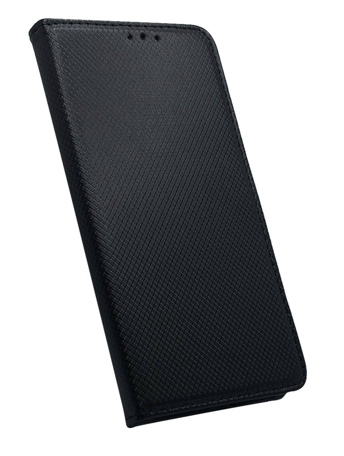 Buch Tasche "Smart" kompatibel mit Xiaomi Redmi 10a 4G Handy Hülle Schutzhülle mit Standfunktion, Kartenfach schwarz