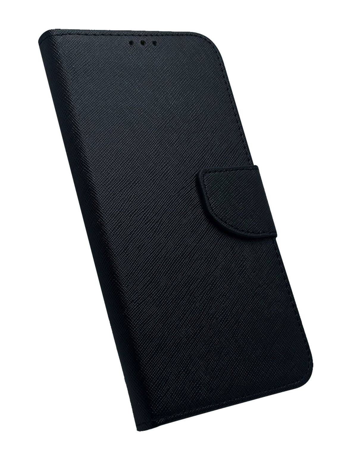 Buch Tasche "Fancy" Schutzhülle aufklappbare Hülle Standfunktion Zubehör kompatibel mit Realme 9i schwarz