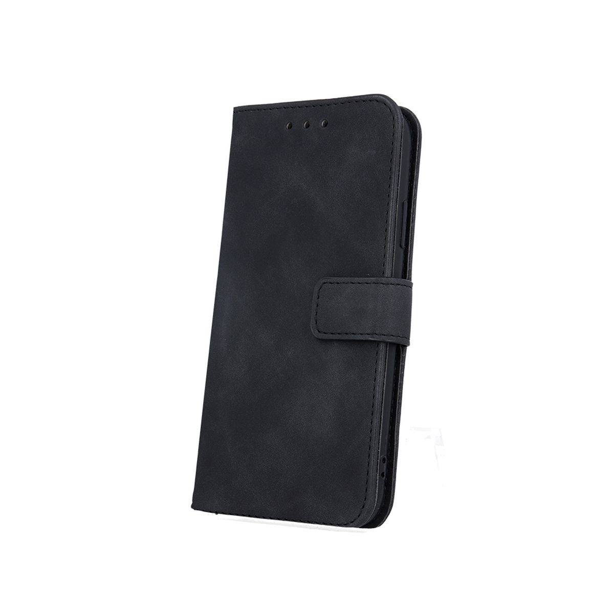 Smart Velvet Case Tasche Hülle kompatibel mit iPhone 12 Pro Cover Magnet Buch-Tasche Schwarz