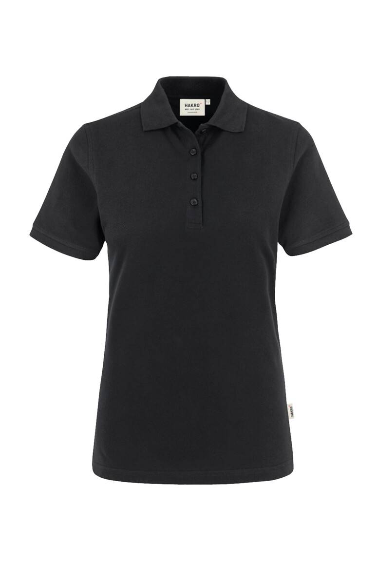 HAKRO Damen Poloshirt Classic schwarz, L
