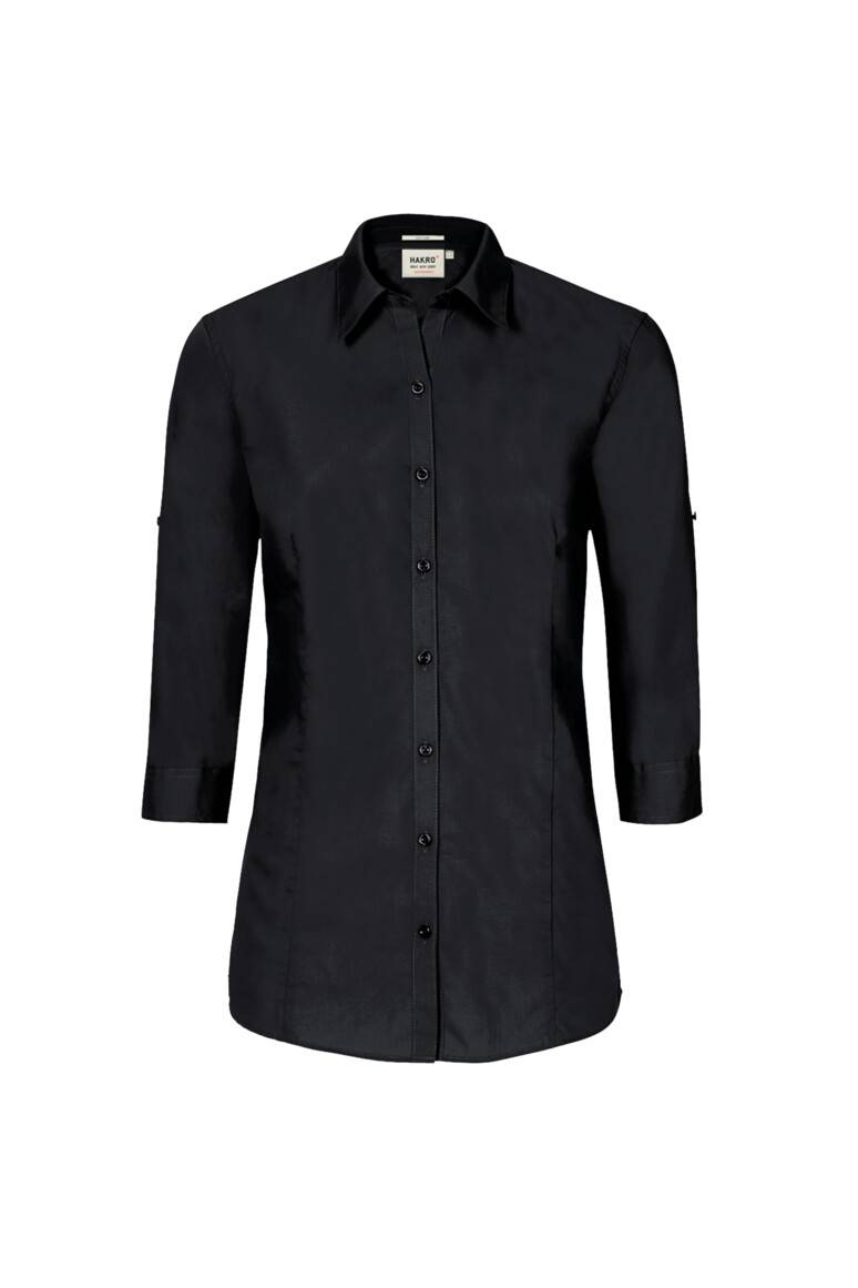 HAKRO 3/4-Arm-Vario Bluse MIKRALINAR® schwarz, 4XL