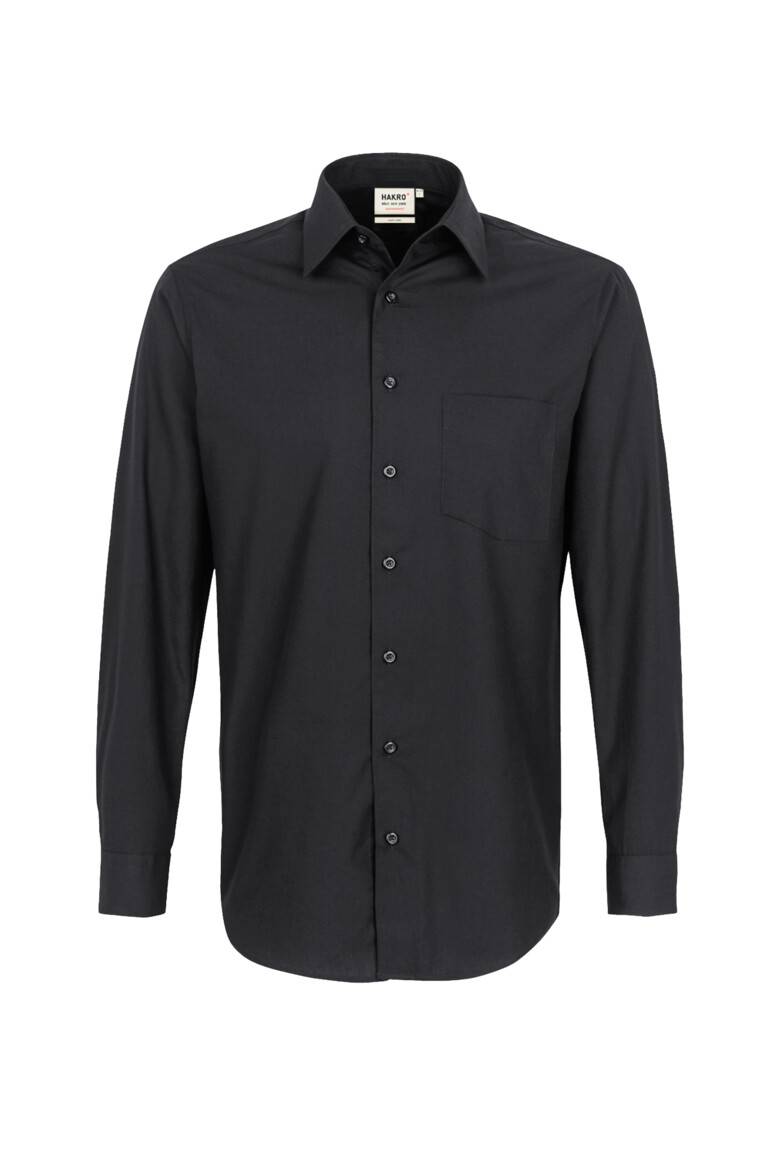 HAKRO Hemd MIKRALINAR® Comfort schwarz, M
