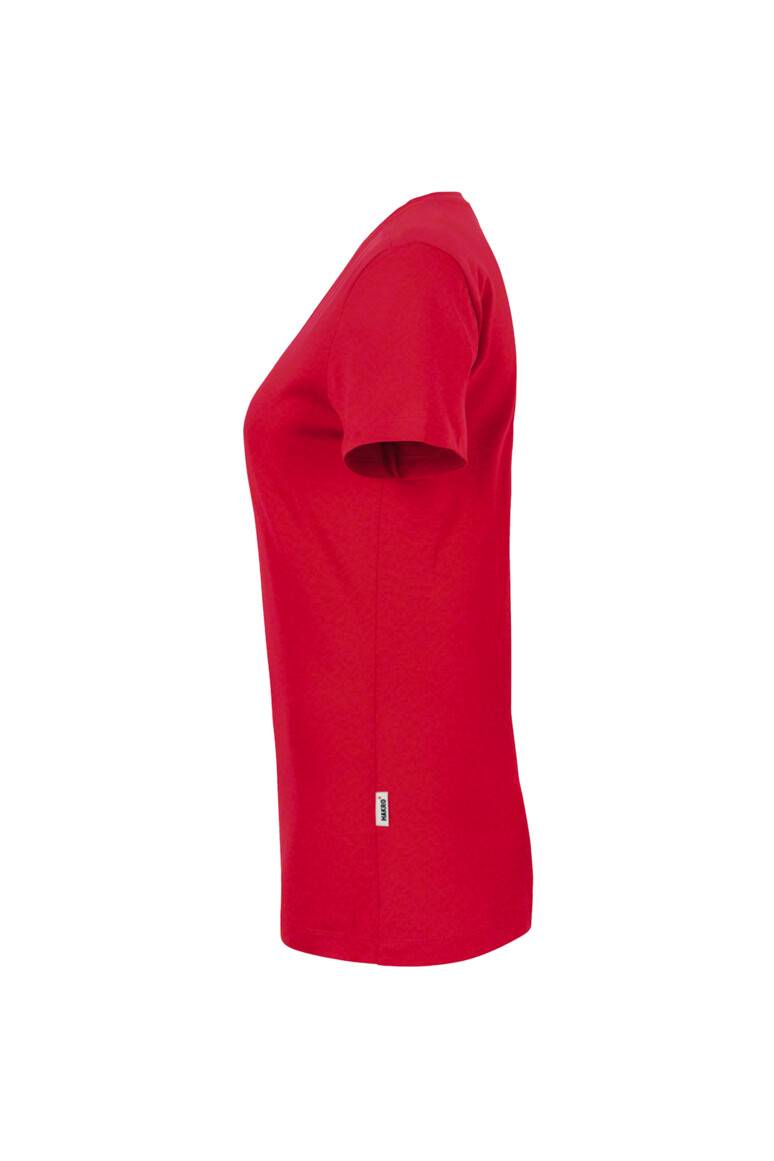 HAKRO Damen V-Shirt Classic rot, S