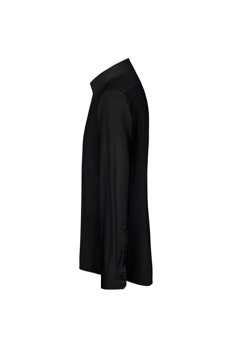 HAKRO Hemd Natural Stretch Regular schwarz, L
