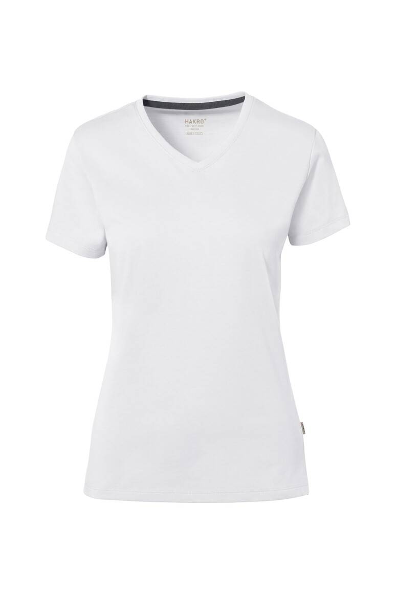 Hakro Damen-V-Shirt Cotton-Tec 169-01 weiß Gr. 2XL