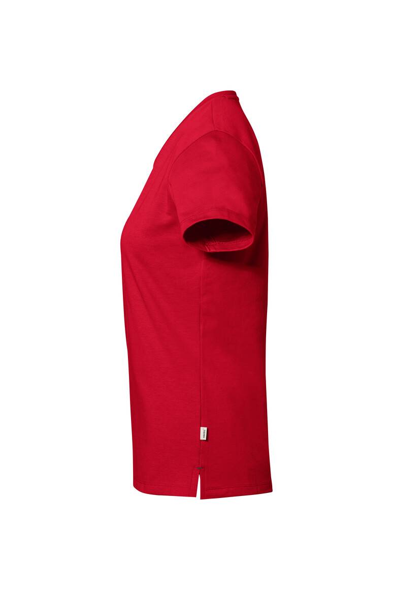 Hakro Damen-V-Shirt Cotton-Tec 169-02 rot Gr. 2XL