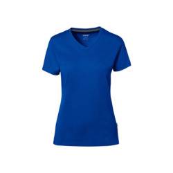 Hakro Damen-V-Shirt Cotton-Tec 169-10 royalblau Gr. XS