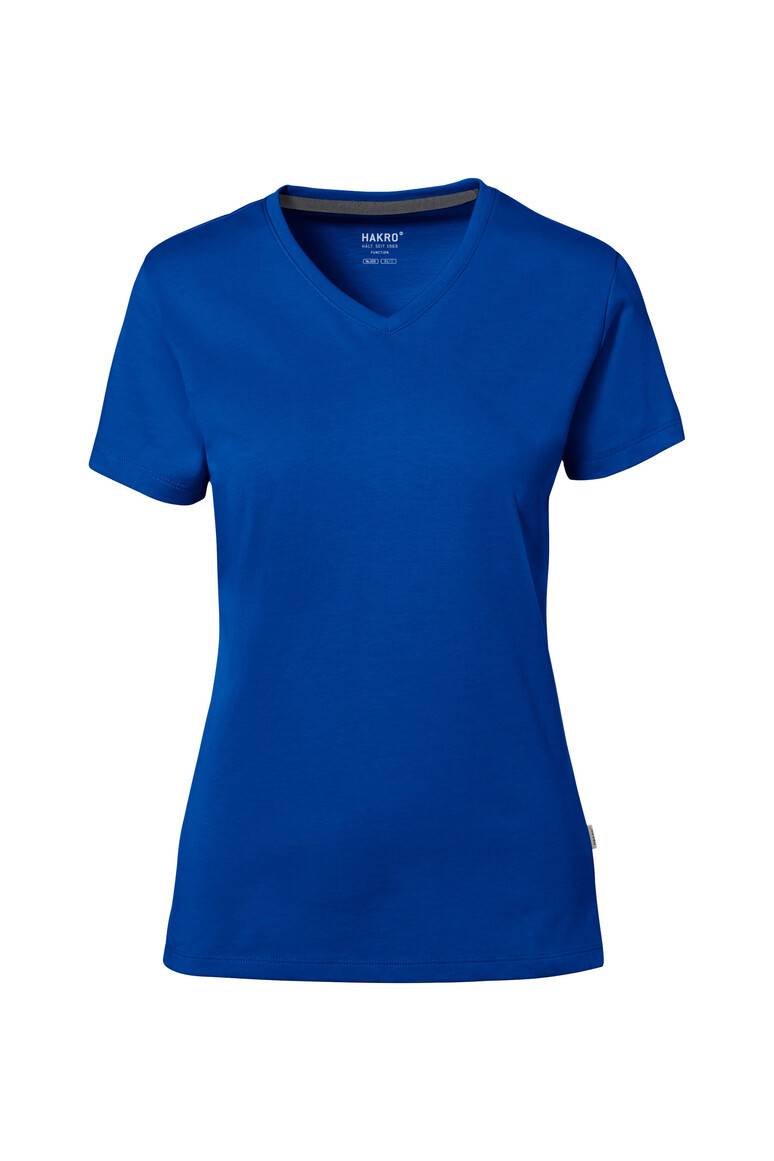 Hakro Damen-V-Shirt Cotton-Tec 169-10 royalblau Gr. 3XL