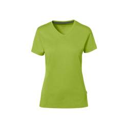 Hakro Damen-V-Shirt Cotton-Tec 169-40 kiwi Gr. XS