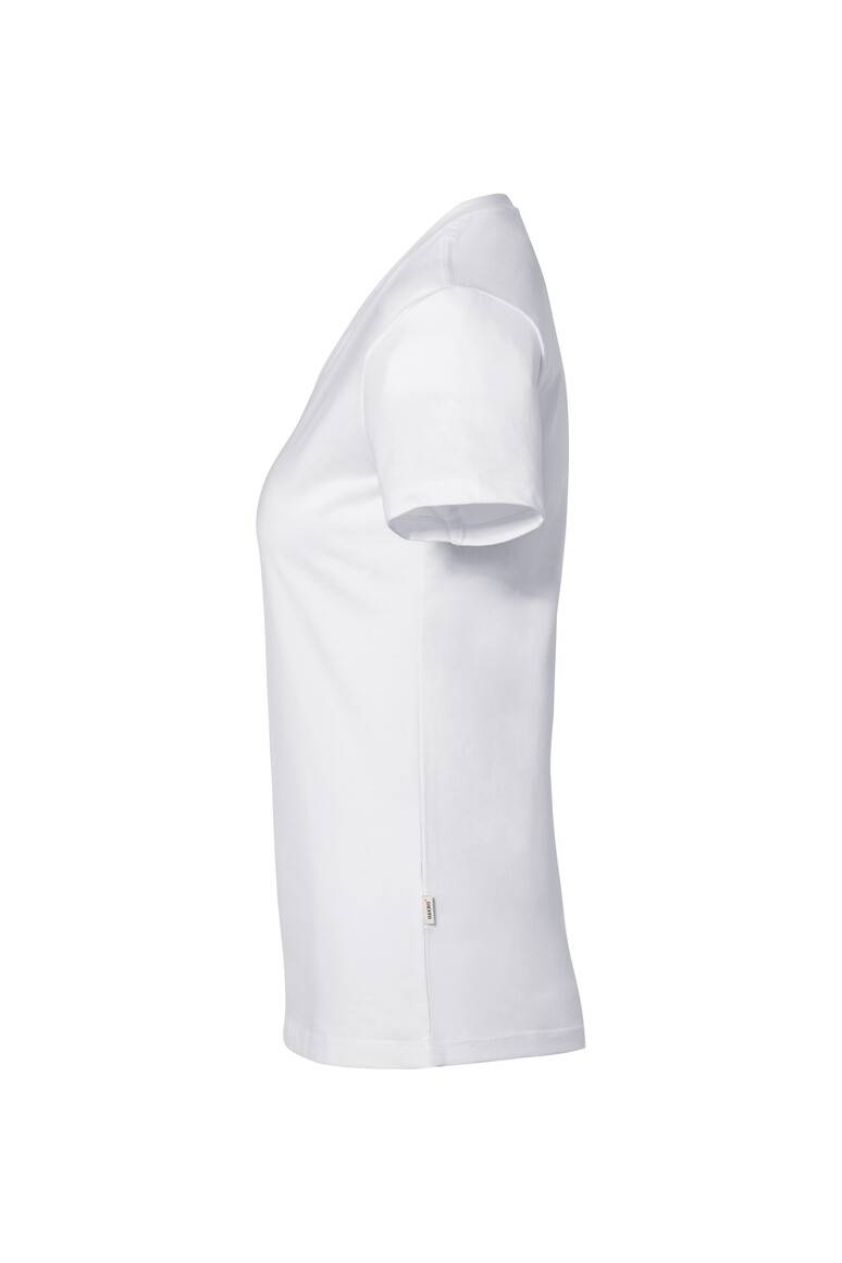 HAKRO Damen V-Shirt Stretch weiß, XL