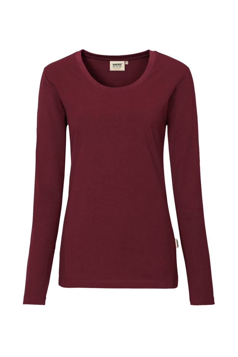 HAKRO Damen Longsleeve MIKRALINAR® weinrot, M
