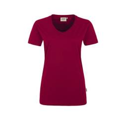 Hakro Women-V-Shirt Performance 181-17 weinrot Größe XS