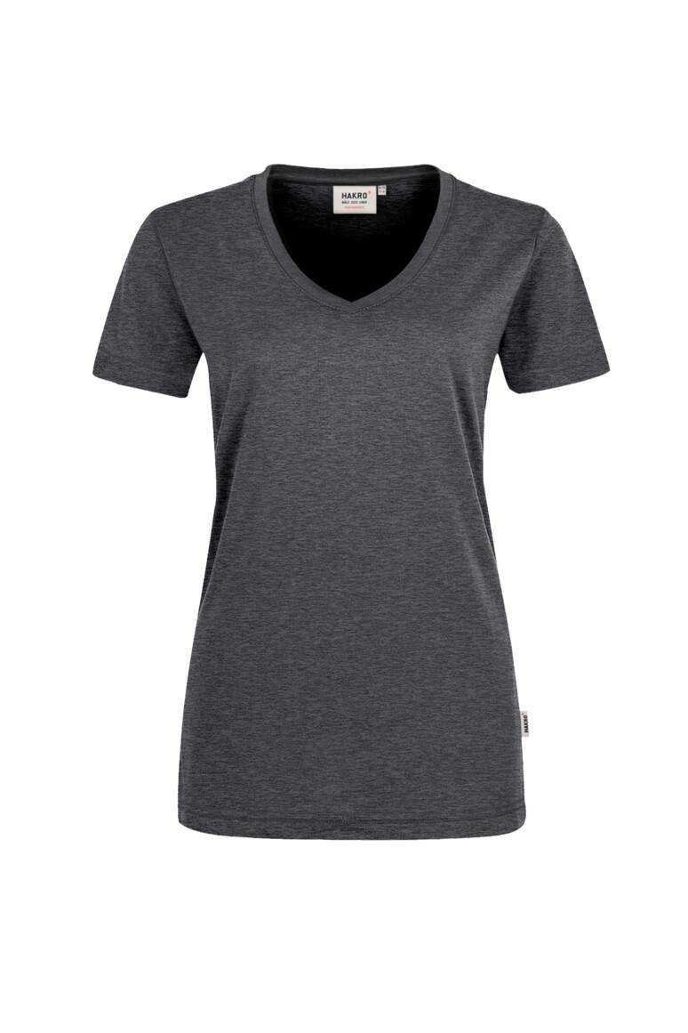 Hakro Women-V-Shirt Performance 181-328 anthrazit-meliert Größe L