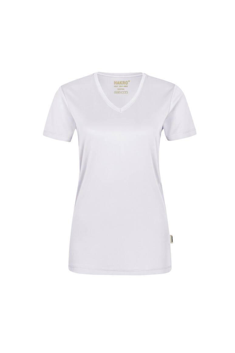 HAKRO Damen V-Shirt COOLMAX® weiß, 3XL
