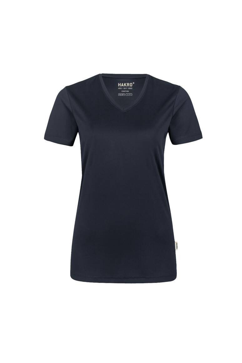 HAKRO Damen V-Shirt COOLMAX® tinte, M