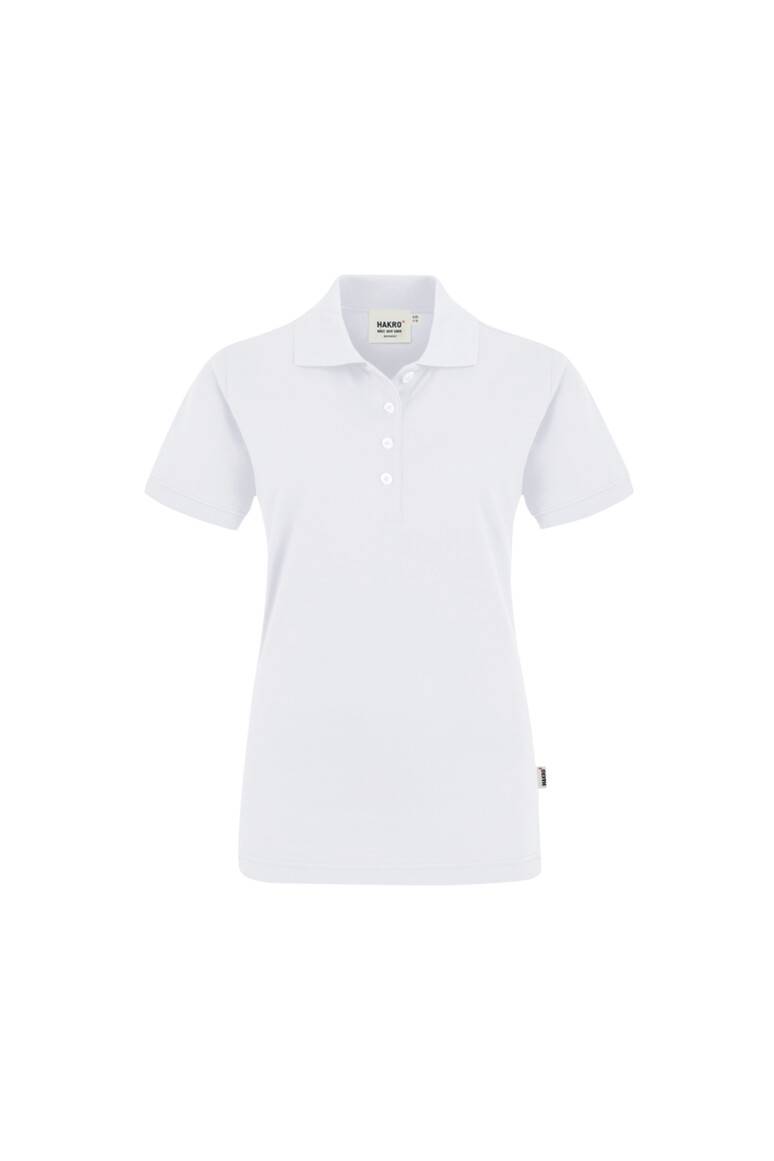 HAKRO Damen Poloshirt Pima-Baumwolle weiß, M