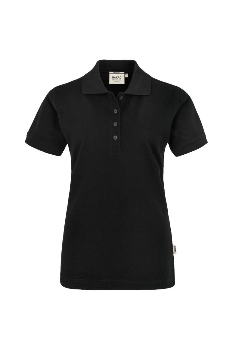 HAKRO Damen Poloshirt Pima-Baumwolle schwarz, XS