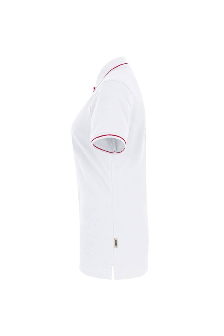 HAKRO Damen Poloshirt Casual weiß/rot, XL