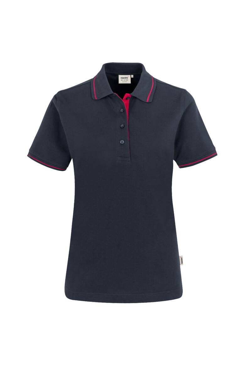 HAKRO Damen Poloshirt Casual tinte/rot, XL