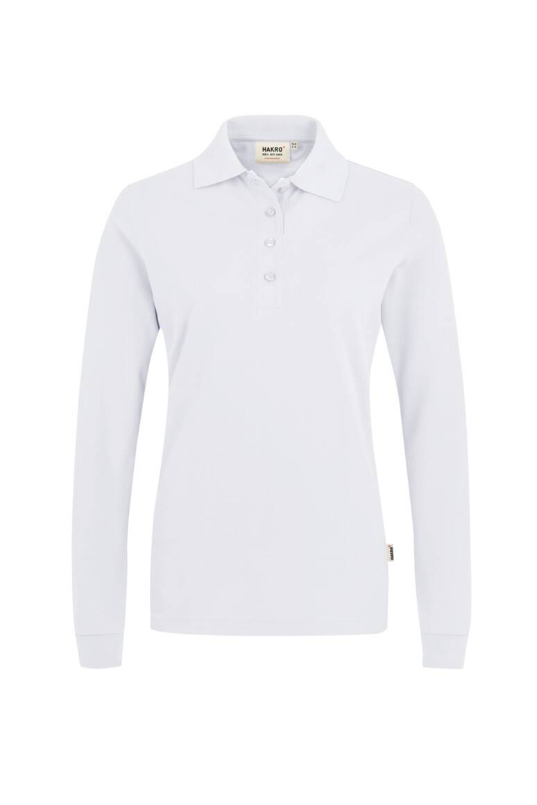 HAKRO Damen Longsleeve-Poloshirt MIKRALINAR® weiß, 2XL