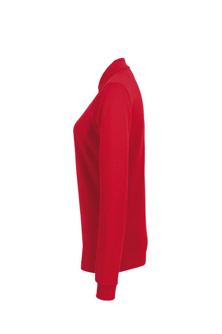 HAKRO Damen Longsleeve-Poloshirt MIKRALINAR® rot, L