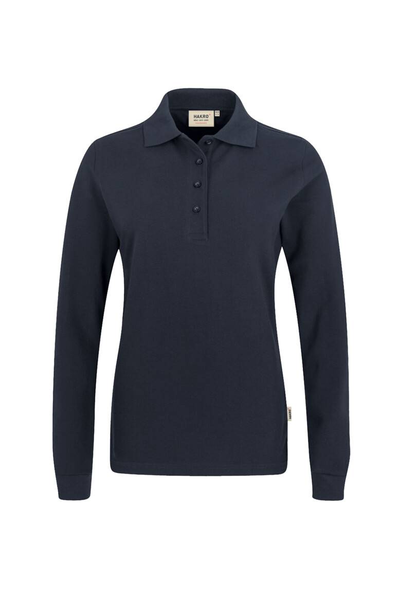 HAKRO Damen Longsleeve-Poloshirt MIKRALINAR® tinte, L