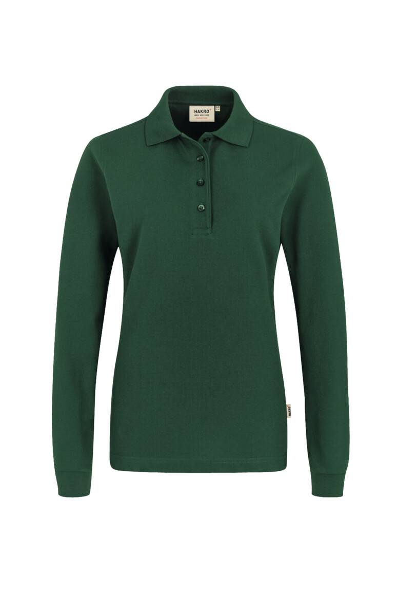 HAKRO Damen Longsleeve-Poloshirt MIKRALINAR® tanne, M
