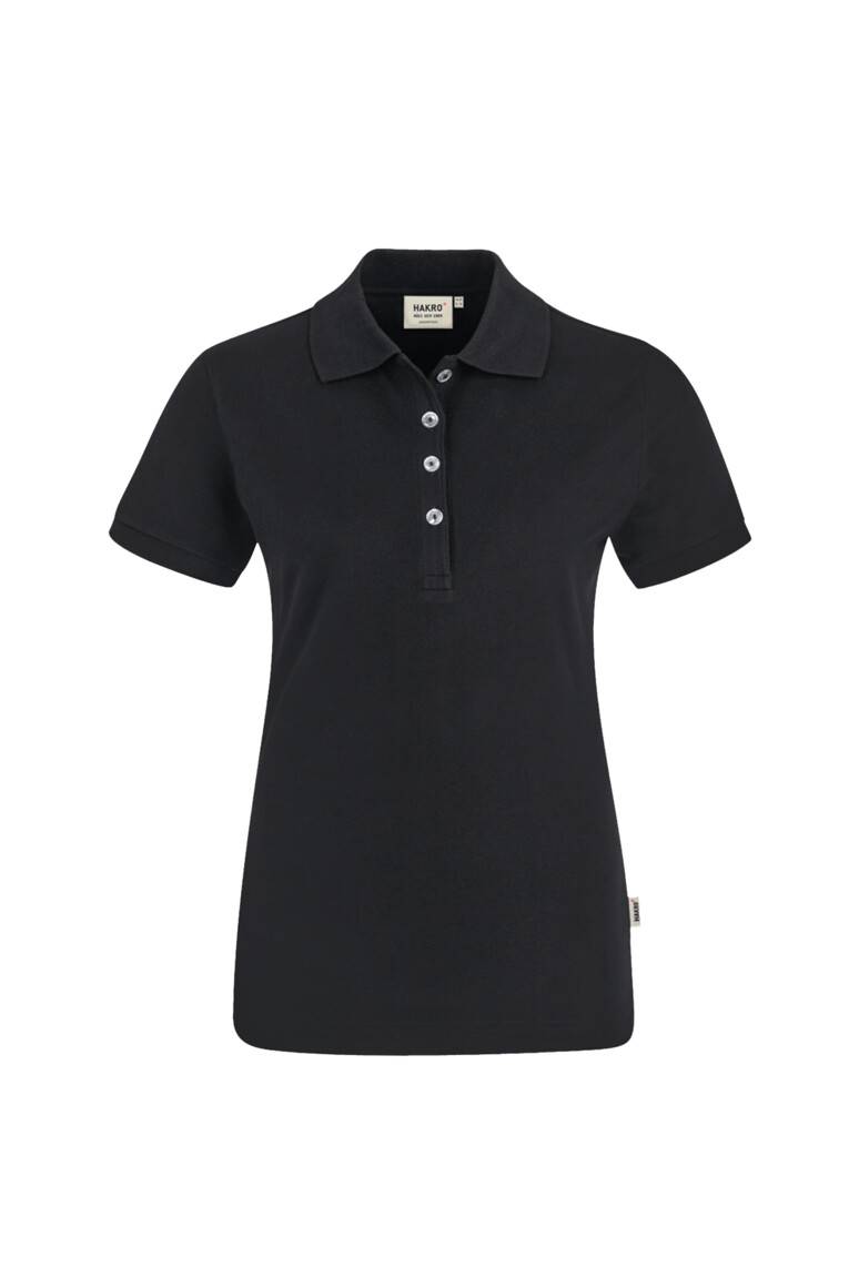 HAKRO Damen Poloshirt Stretch schwarz, S