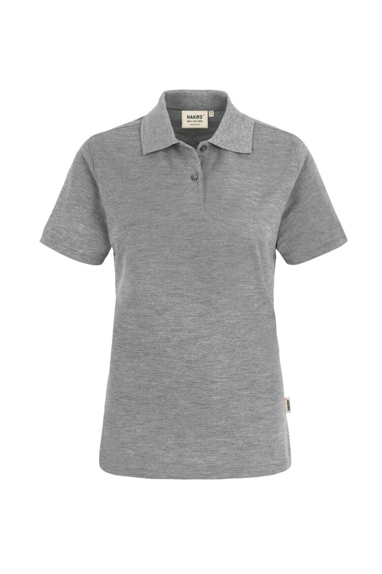 HAKRO Damen Poloshirt Top grau meliert, XS