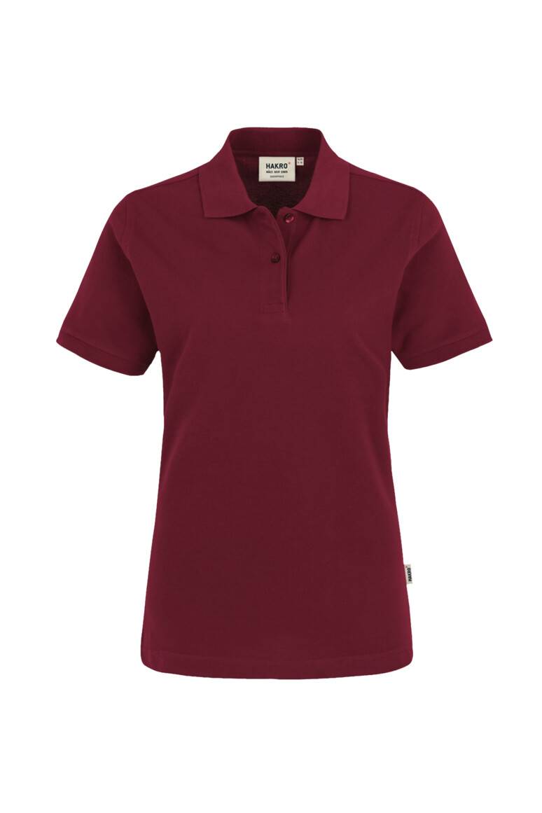 HAKRO Damen Poloshirt Top weinrot, XS