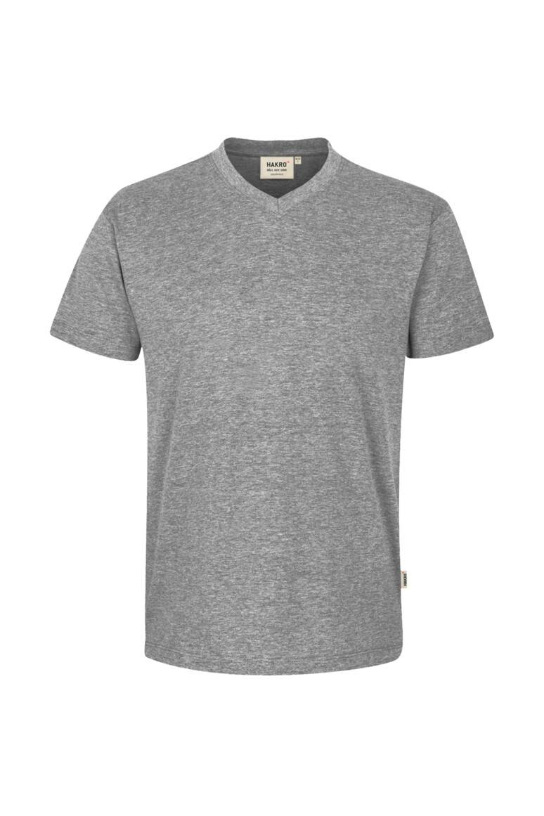 HAKRO V-Shirt Classic grau meliert, XS