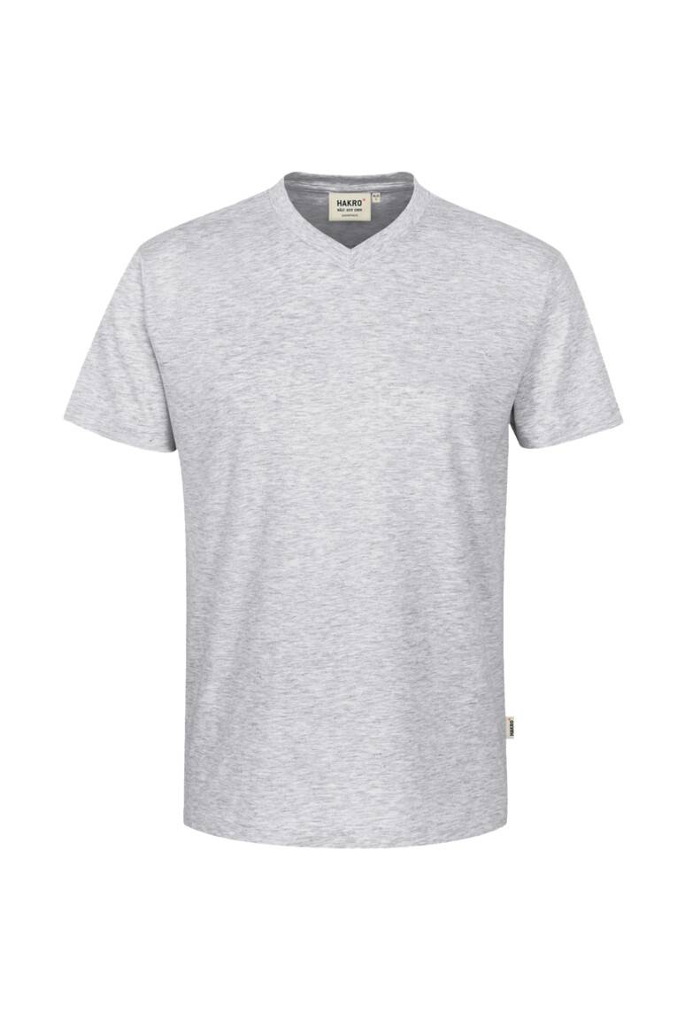 HAKRO V-Shirt Classic ash meliert, L