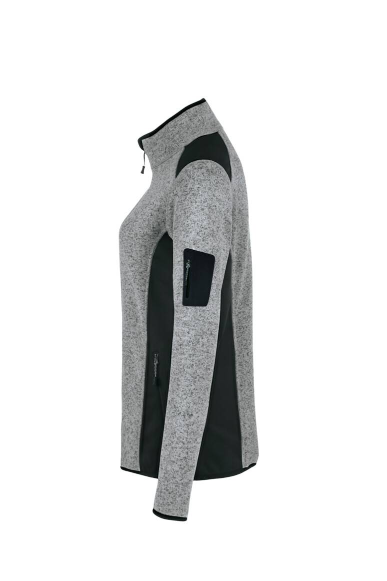 HAKRO Damen Strickfleecejacke Churchill grau meliert, XS