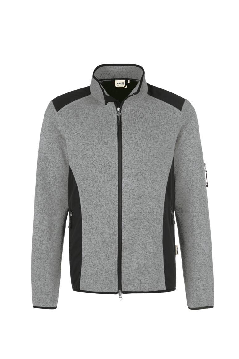 HAKRO Damen Strickfleecejacke Churchill grau meliert, 3XL