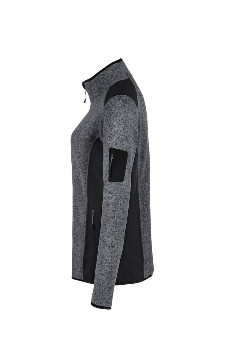HAKRO Damen Strickfleecejacke Churchill anthrazit meliert, L