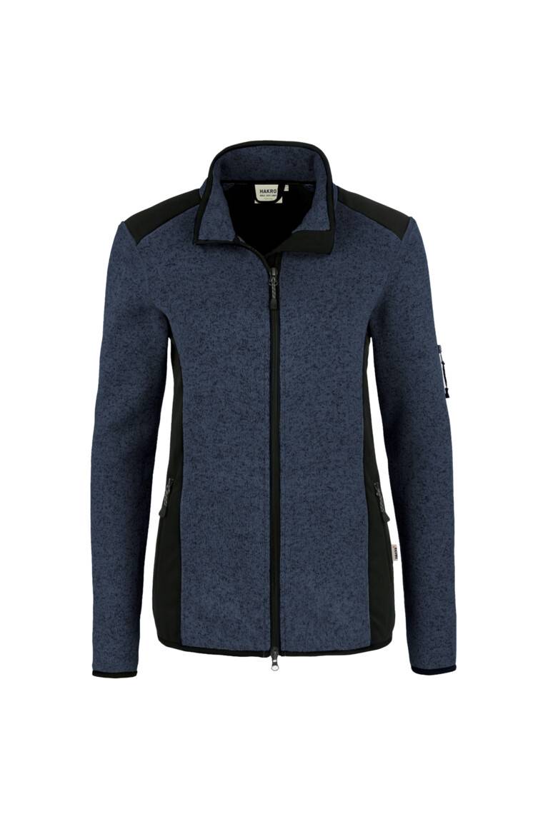 HAKRO Damen Strickfleecejacke Churchill marine meliert, XL