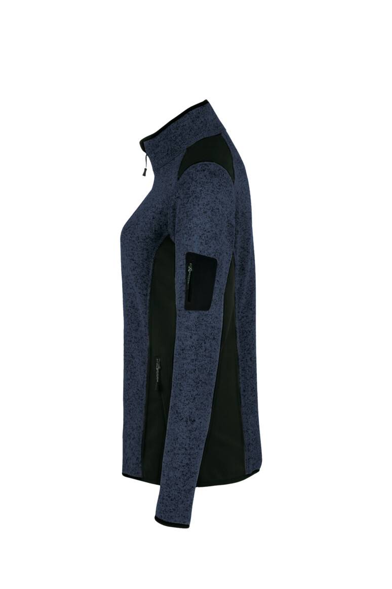 HAKRO Damen Strickfleecejacke Churchill marine meliert, XL