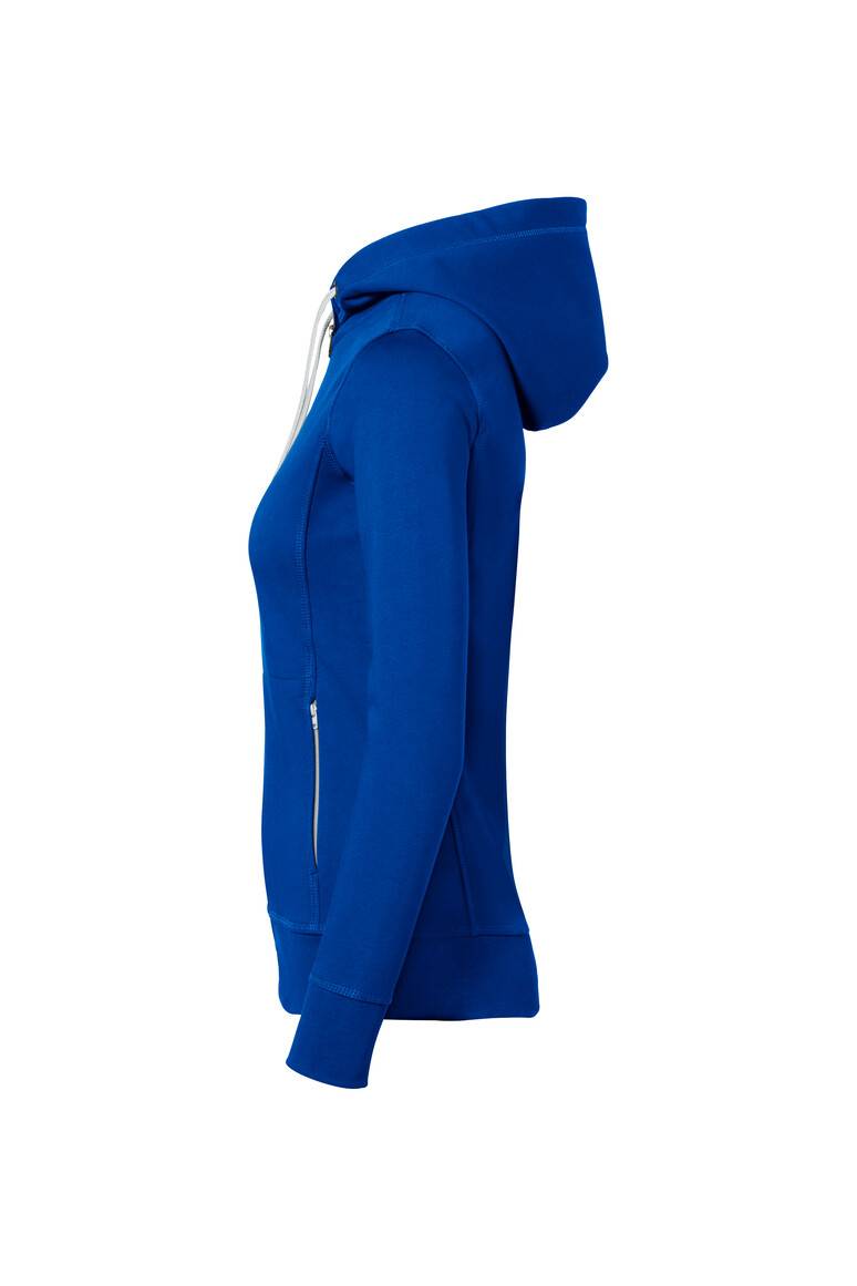 HAKRO Damen Kapuzenjacke Bonded royalblau/silber, L