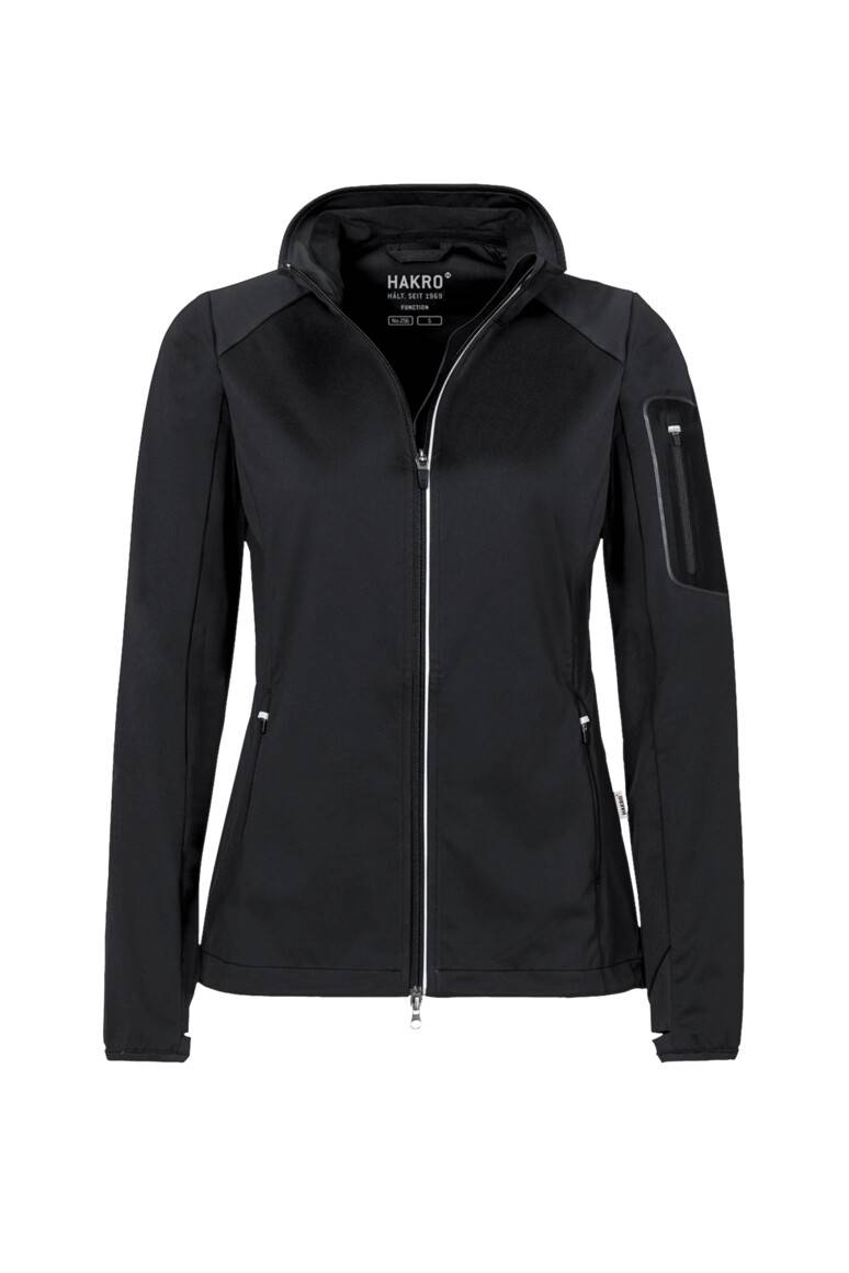 HAKRO Damen Light-Softshelljacke Sidney schwarz, 2XL