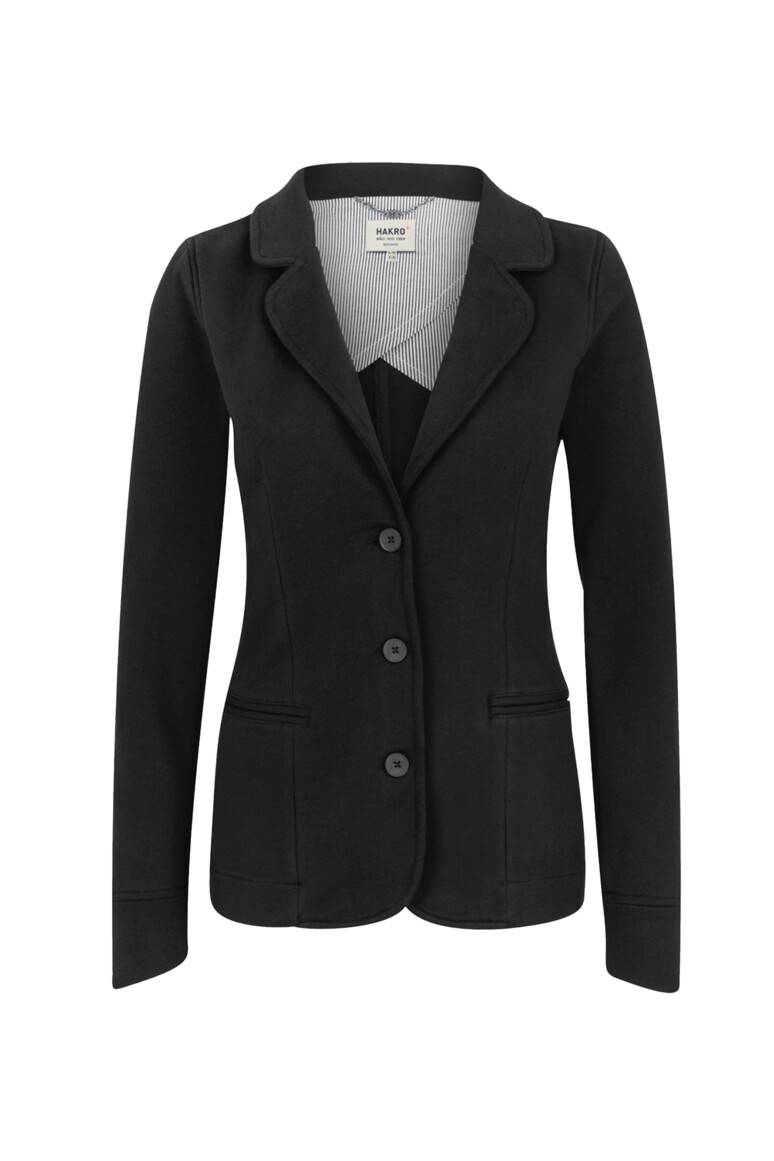 HAKRO Damen Sweatblazer Premium schwarz, L