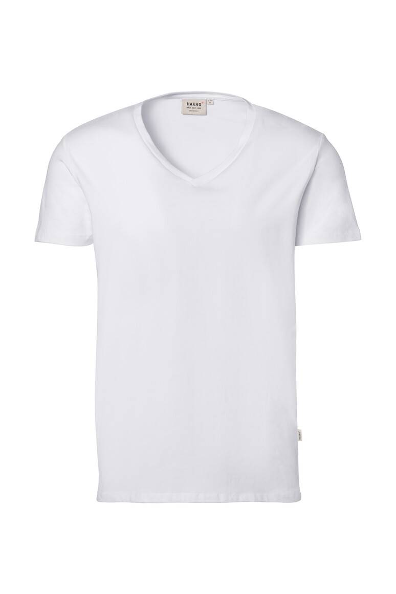HAKRO V-Shirt Stretch weiß, M