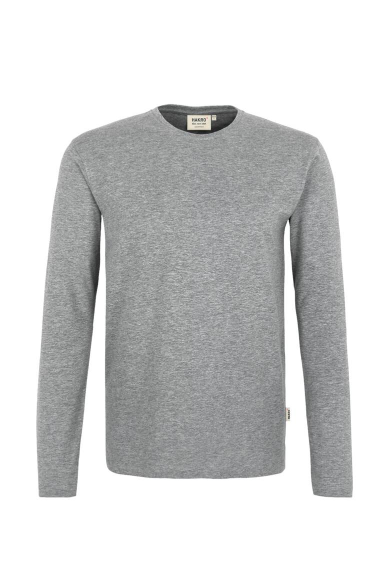 HAKRO Longsleeve Heavy grau meliert, L