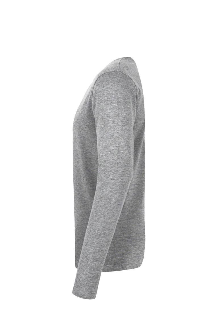 HAKRO Longsleeve Heavy grau meliert, 2XL