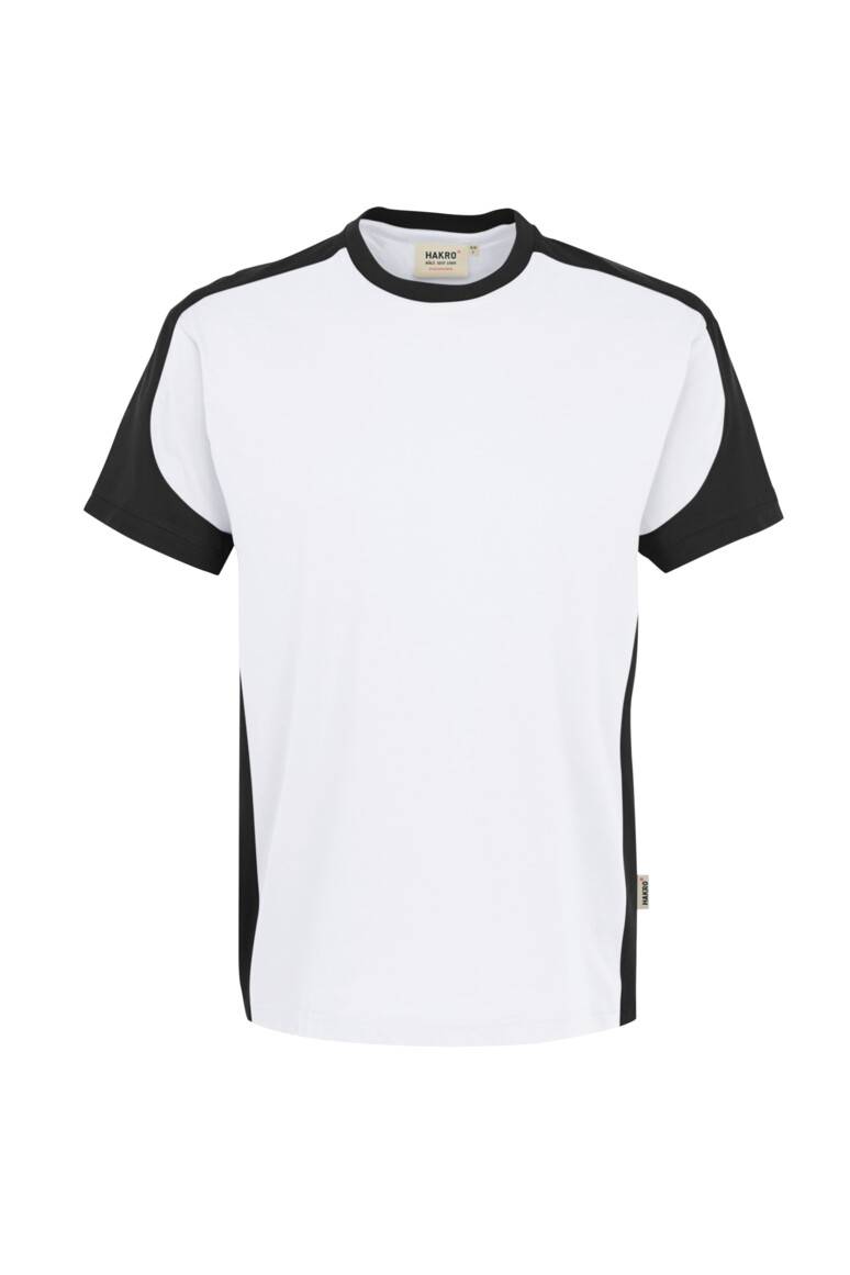 Hakro T-Shirt Contrast Performance 290-01 weiß/anthrazit Gr. 6XL