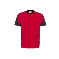 Hakro T-Shirt Contrast Performance 290-02 rot/anthrazit Gr. XS